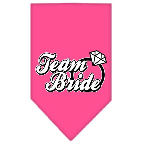 Team Bride Screen Print Bandana Bright Pink Large GreatEagleInc