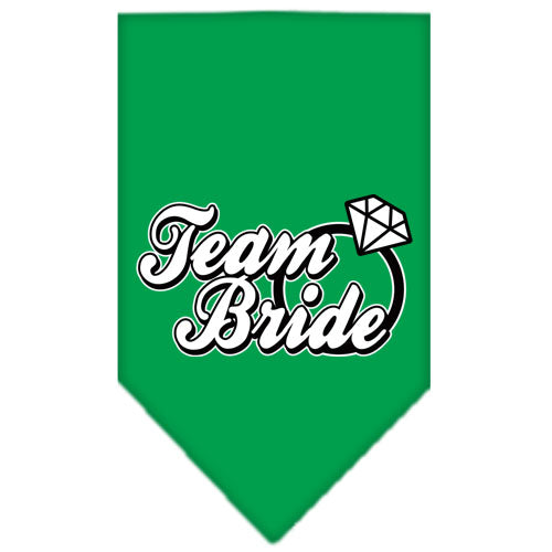 Team Bride Screen Print Bandana Emerald Green Large GreatEagleInc