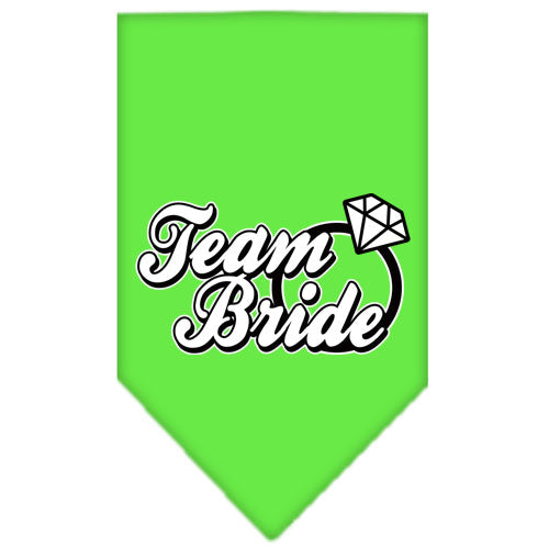 Team Bride Screen Print Bandana Lime Green Large GreatEagleInc