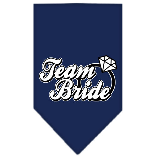 Team Bride Screen Print Bandana Navy Blue Large GreatEagleInc