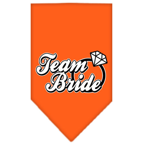 Team Bride Screen Print Bandana Orange Large GreatEagleInc