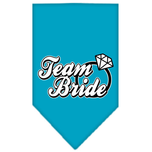 Team Bride Screen Print Bandana Turquoise Large GreatEagleInc