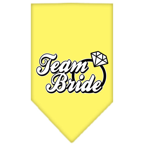 Team Bride Screen Print Bandana Yellow Large GreatEagleInc