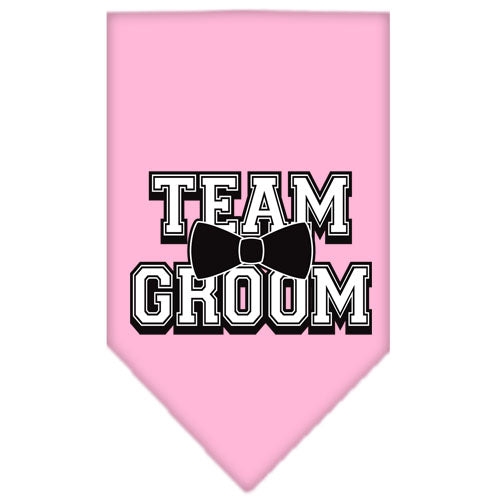 Team Groom Screen Print Bandana Light Pink Large GreatEagleInc