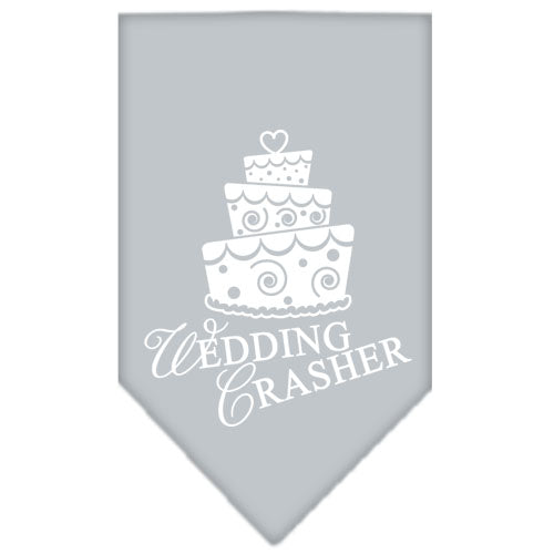 Wedding Crasher Screen Print Bandana Grey Large GreatEagleInc