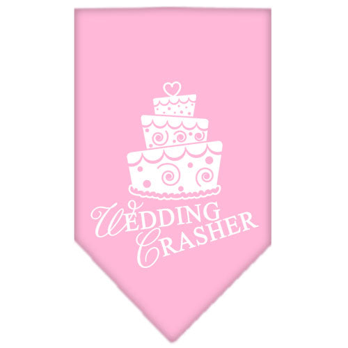 Wedding Crasher Screen Print Bandana Light Pink Large GreatEagleInc