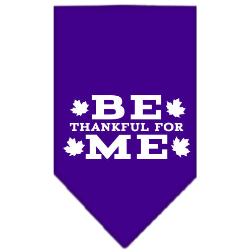 Be Thankful For Me Screen Print Bandana Purple Large GreatEagleInc