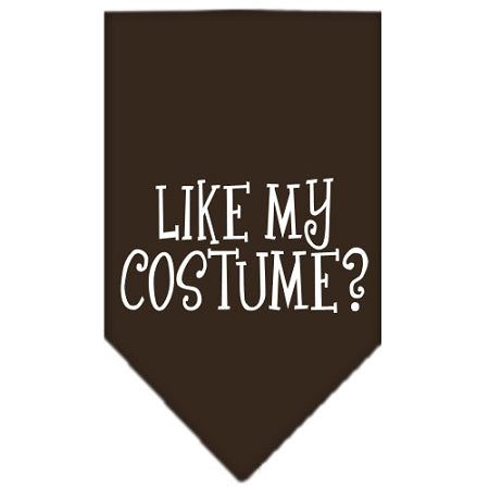 Like My Costume? Screen Print Bandana Cocoa Large GreatEagleInc