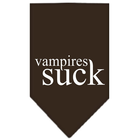 Vampires Suck Screen Print Bandana Cocoa Large GreatEagleInc