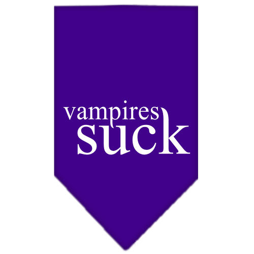 Vampires Suck Screen Print Bandana Purple Large GreatEagleInc