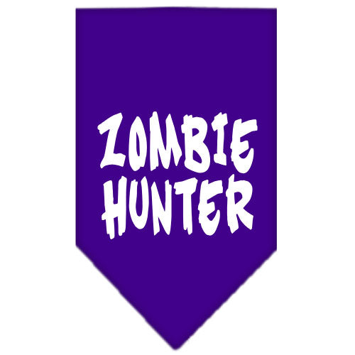 Zombie Hunter Screen Print Bandana Purple Large GreatEagleInc