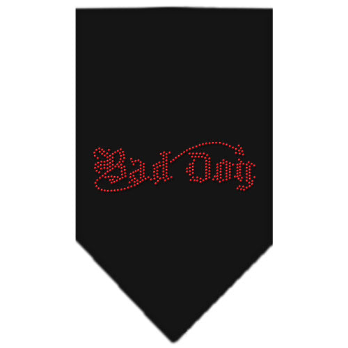 Bad Dog Rhinestone Bandana Black Large GreatEagleInc