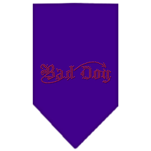 Bad Dog Rhinestone Bandana Purple Large GreatEagleInc