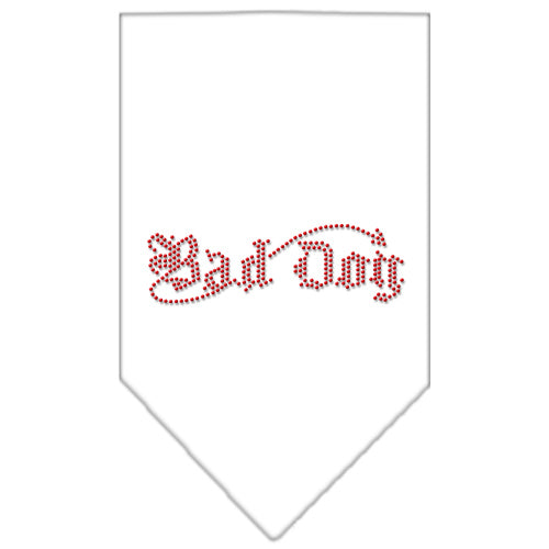 Bad Dog Rhinestone Bandana White Large Default Title