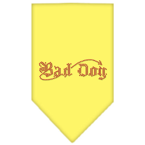 Bad Dog Rhinestone Bandana Yellow Small Default Title