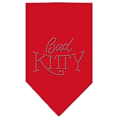 Bad Kitty Rhinestone Bandana Red Large GreatEagleInc