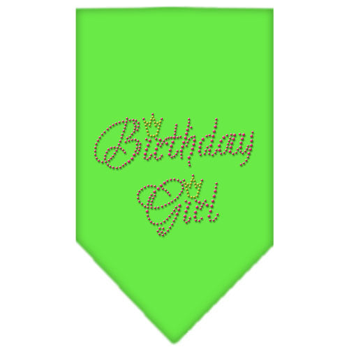 Birthday Girl Rhinestone Bandana Lime Green Large GreatEagleInc