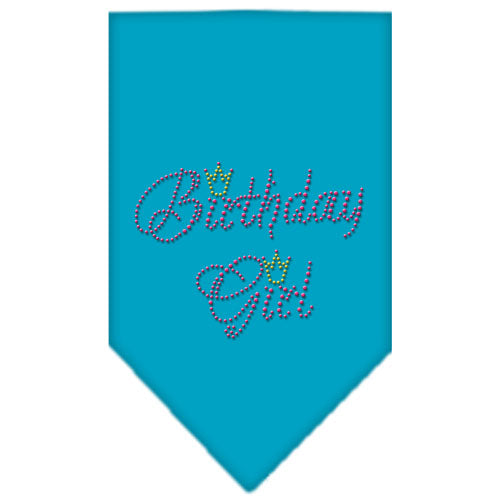 Birthday Girl Rhinestone Bandana Turquoise Large GreatEagleInc