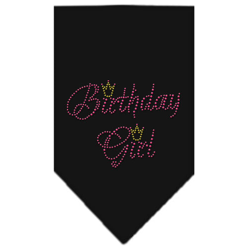 Birthday Girl Rhinestone Bandana Black Small GreatEagleInc