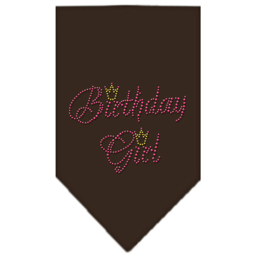Birthday Girl Rhinestone Bandana Cocoa Small GreatEagleInc