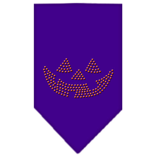 Jack O Lantern Rhinestone Bandana Purple Large GreatEagleInc