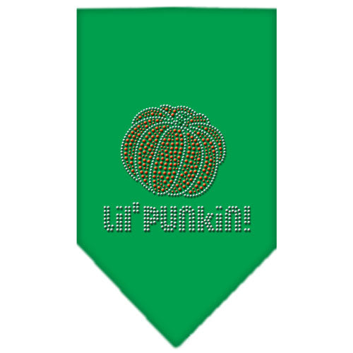 Lil Punkin Rhinestone Bandana Emerald Green Large GreatEagleInc