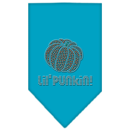 Lil Punkin Rhinestone Bandana Turquoise Large GreatEagleInc