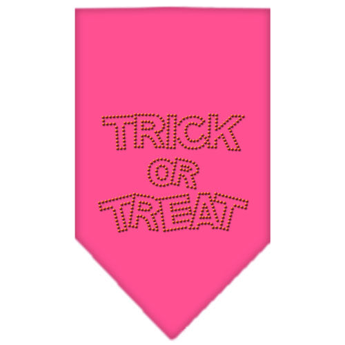 Trick Or Treat Rhinestone Bandana Bright Pink Large GreatEagleInc
