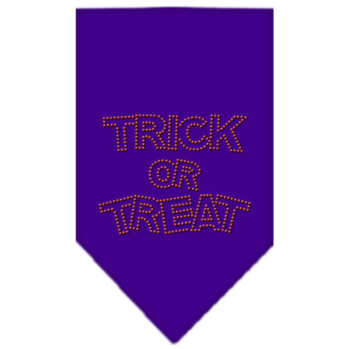 Trick Or Treat Rhinestone Bandana Purple Large GreatEagleInc