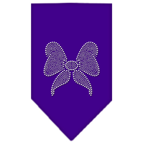 Bow Rhinestone Bandana Purple Small GreatEagleInc