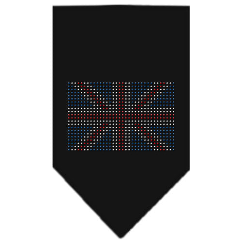 British Flag Rhinestone Bandana Black Large GreatEagleInc