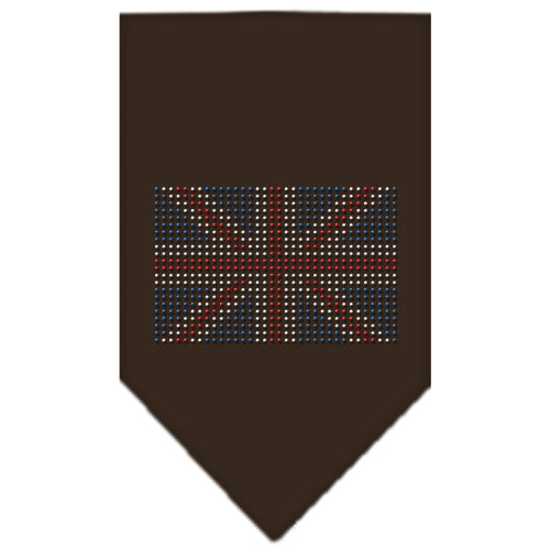 British Flag Rhinestone Bandana Cocoa Large GreatEagleInc