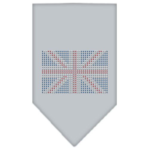 British Flag Rhinestone Bandana Grey Small GreatEagleInc