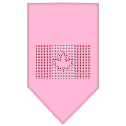 Canadian Flag Rhinestone Bandana Light Pink Large GreatEagleInc