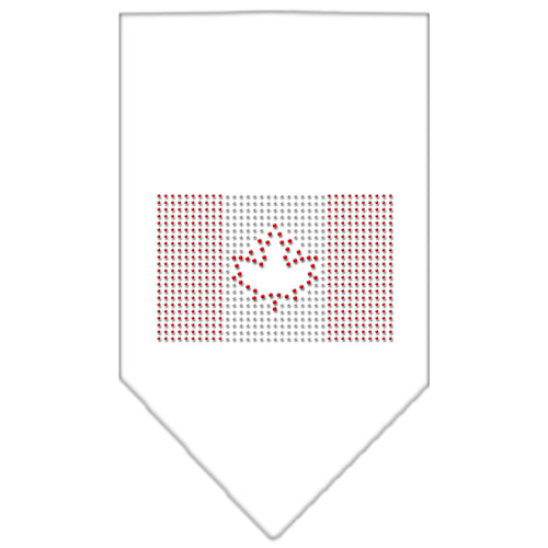 Canadian Flag Rhinestone Bandana White Large GreatEagleInc