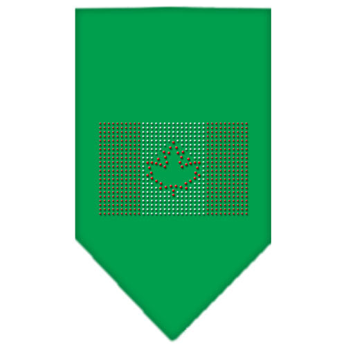 Canadian Flag Rhinestone Bandana Emerald Green Small GreatEagleInc