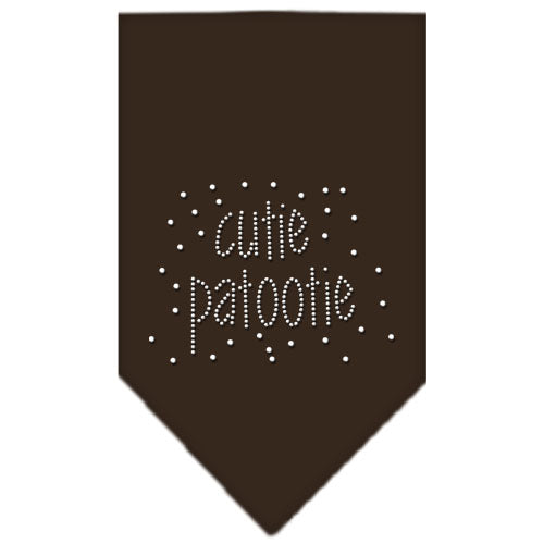Cutie Patootie Rhinestone Bandana Cocoa Large GreatEagleInc
