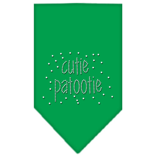 Cutie Patootie Rhinestone Bandana Emerald Green Large GreatEagleInc