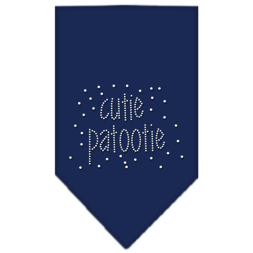 Cutie Patootie Rhinestone Bandana Navy Blue Large GreatEagleInc