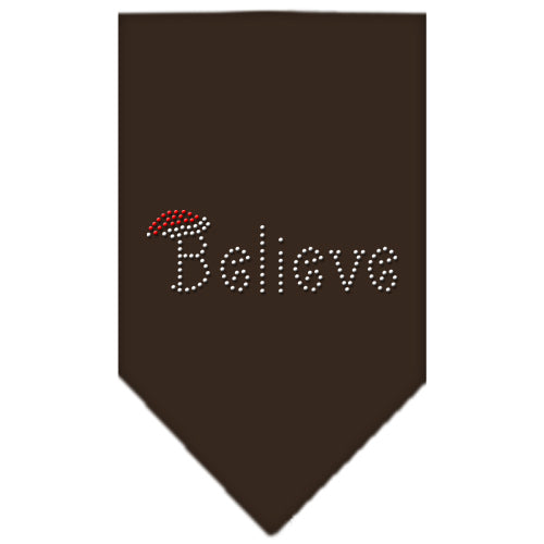 Believe Rhinestone Bandana Cocoa Large GreatEagleInc