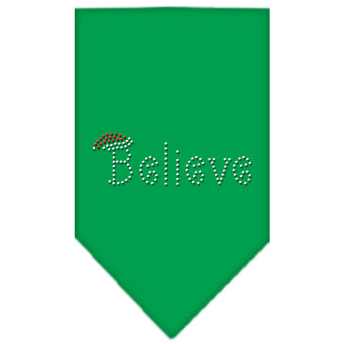 Believe Rhinestone Bandana Emerald Green Small GreatEagleInc