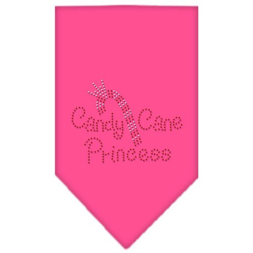 Candy Cane Princess Rhinestone Bandana Bright Pink Large GreatEagleInc