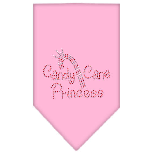 Candy Cane Princess Rhinestone Bandana Light Pink Large GreatEagleInc