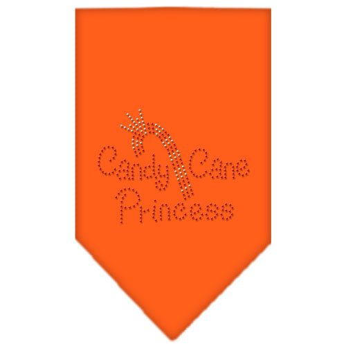 Candy Cane Princess Rhinestone Bandana Orange Large GreatEagleInc