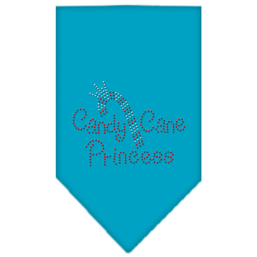 Candy Cane Princess Rhinestone Bandana Turquoise Large GreatEagleInc