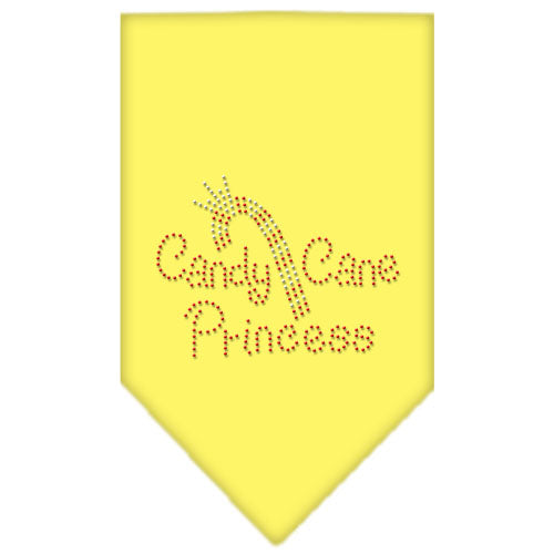 Candy Cane Princess Rhinestone Bandana Yellow Large GreatEagleInc