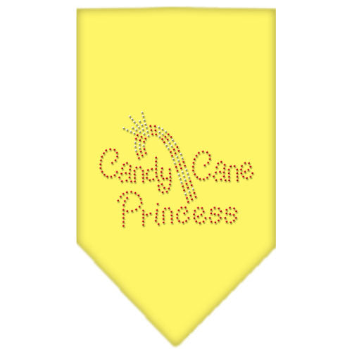 Candy Cane Princess Rhinestone Bandana Yellow Small GreatEagleInc