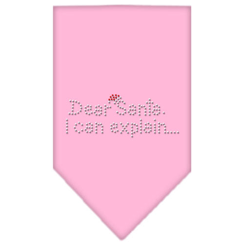 Dear Santa Rhinestone Bandana Light Pink Large GreatEagleInc