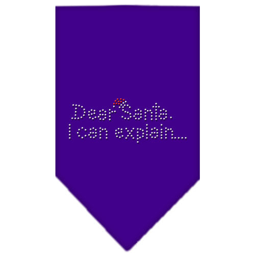 Dear Santa Rhinestone Bandana Purple Large GreatEagleInc