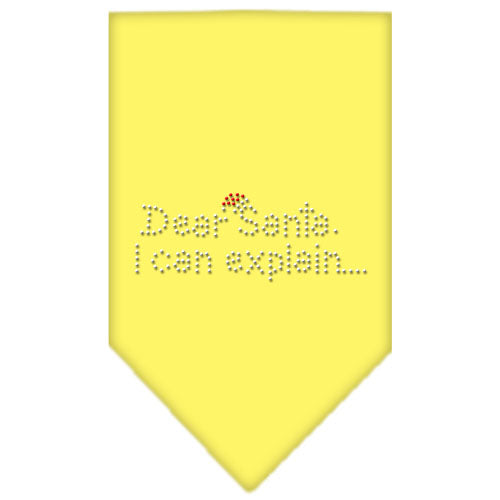 Dear Santa Rhinestone Bandana Yellow Large GreatEagleInc